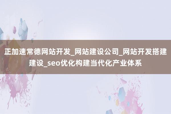正加速常德网站开发_网站建设公司_网站开发搭建建设_seo优化构建当代化产业体系