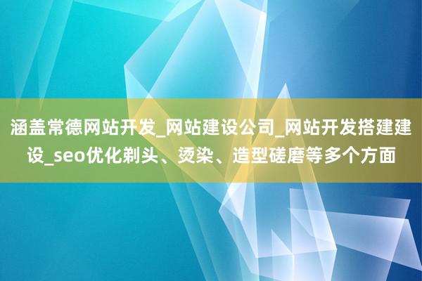 涵盖常德网站开发_网站建设公司_网站开发搭建建设_seo优化剃头、烫染、造型磋磨等多个方面