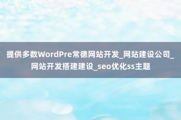 提供多数WordPre常德网站开发_网站建设公司_网站开发搭建建设_seo优化ss主题